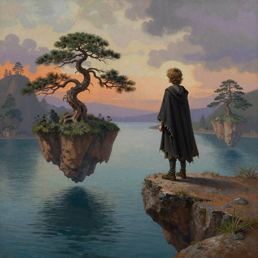 Young Wizard on Levitating Rock