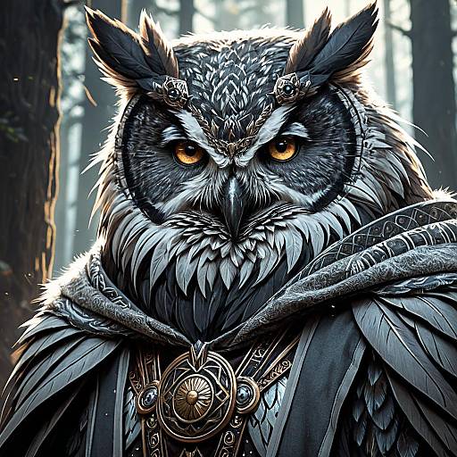 Fantasy Humanoid Owlbear Portrait