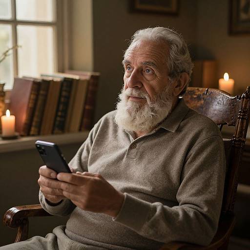 Photorealistic Portrait of Wise Elderly Man