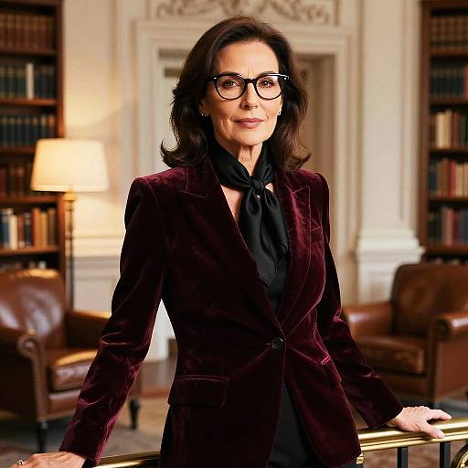 Photorealistic Fashion Portrait in Library