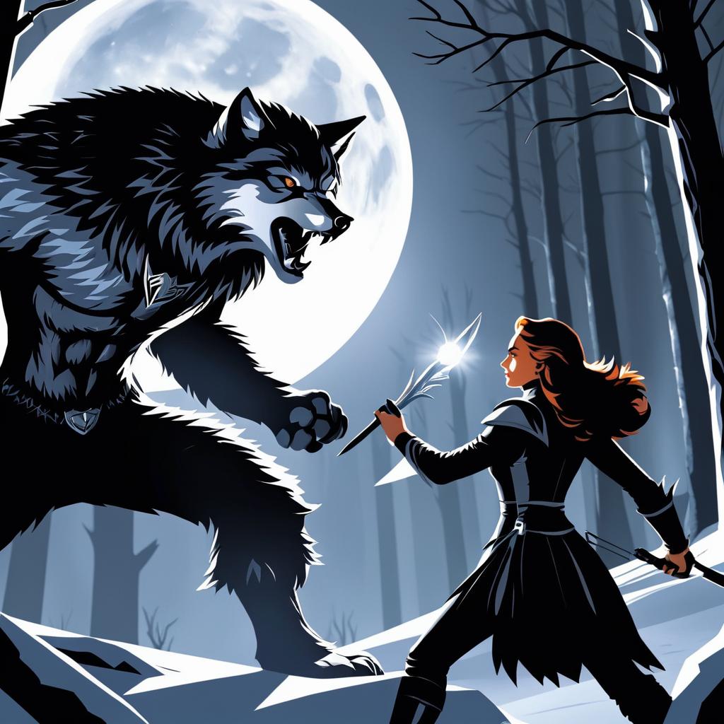 Epic Showdown: Werewolf vs Silver Magic Hunter