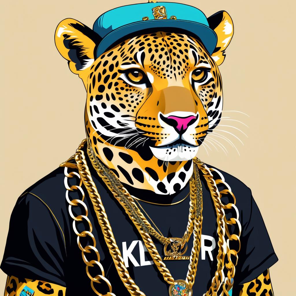 Leopard Rapper in Urban Style