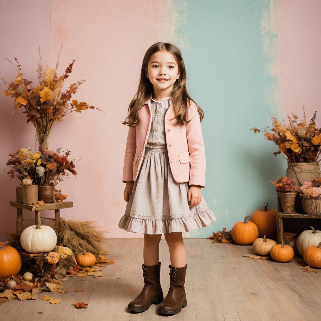 Playful Autumn Photoshoot with a Little Girl