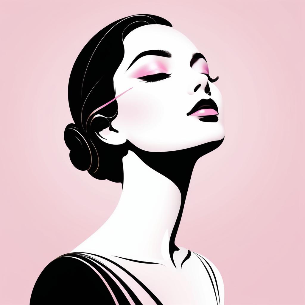 Elegant Minimalist Line Art Portrait