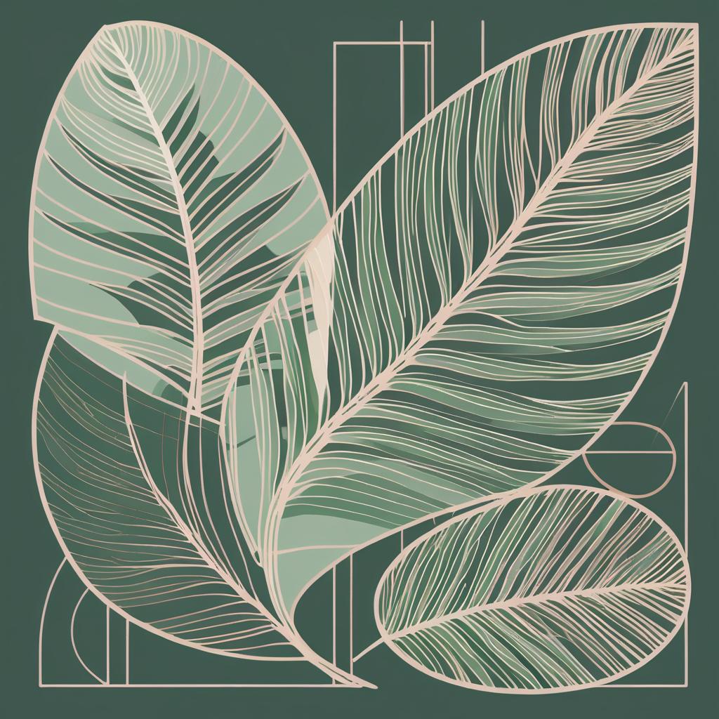 Intricate Minimalist Fern Leaf Illustration