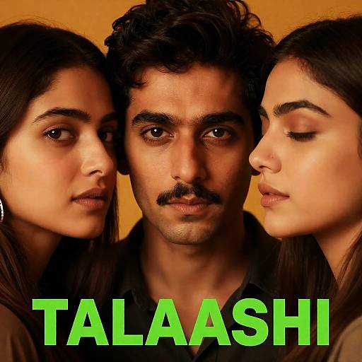 Close-up Portrait of Three Young Adults with Intense Expressions