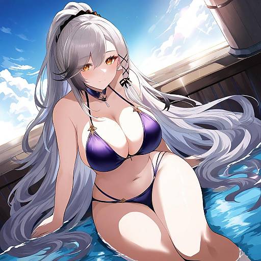 Illustration of Dunkerque (azur lane), azur lane in the style of Nikaidou kou