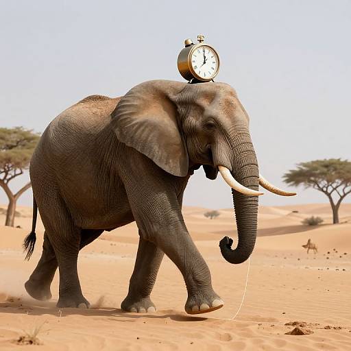 Elephant Weaving Time in Oasis