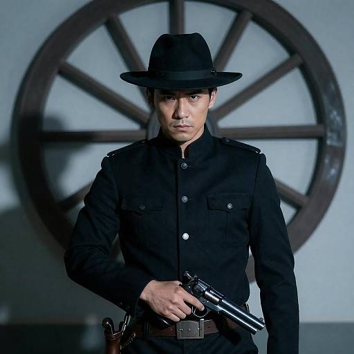 Intense Male Gunfighter Portrait