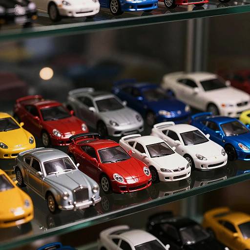 Elegant Toy Car Collection Display