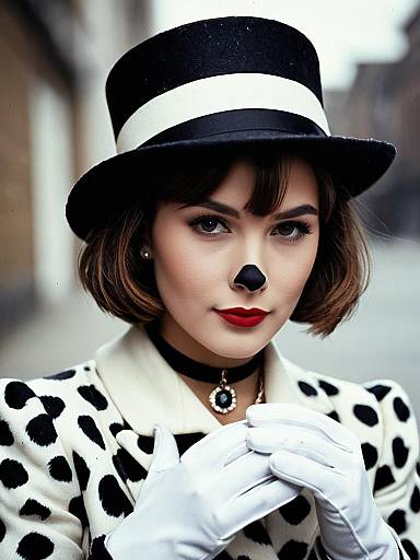 Boy in Dalmation Costume with Accessories
