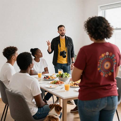 Vibrant Gathering in a Lively Room