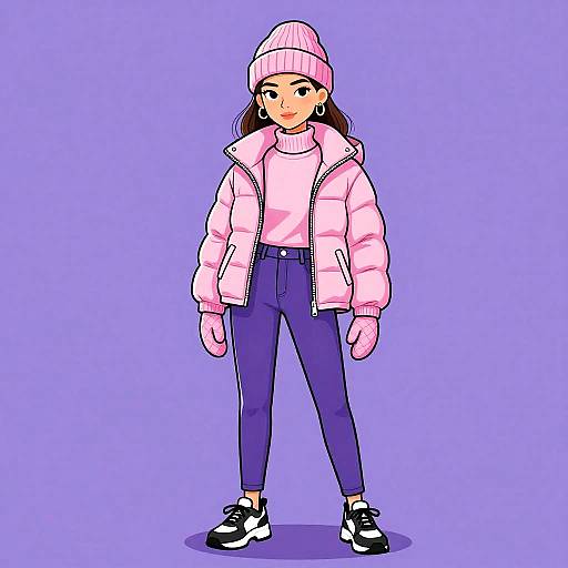 Modern Winter Chic Woman Outfit