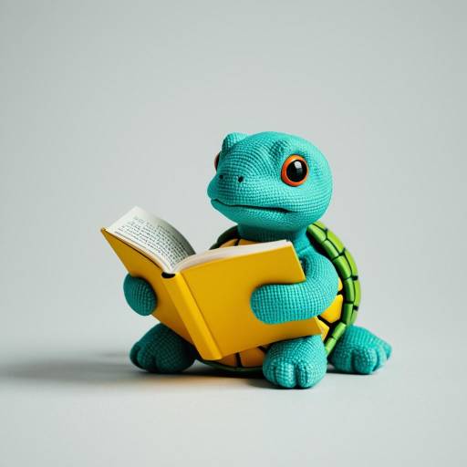 3D Toy Turtle Reading Book