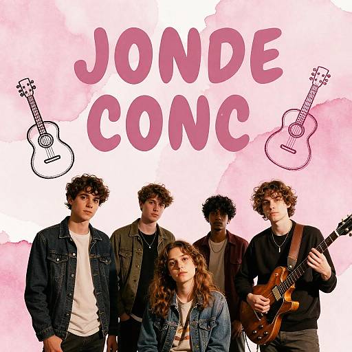 Pink Indie Band Concert Poster
