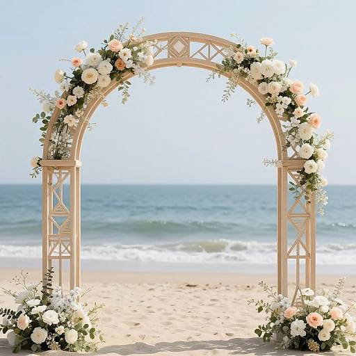 Ethereal Wooden Arch with Florals