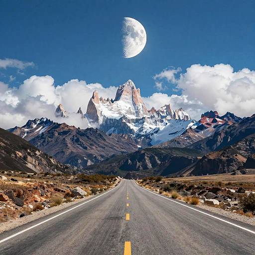 Spinning Road to Majestic Andes Mountains