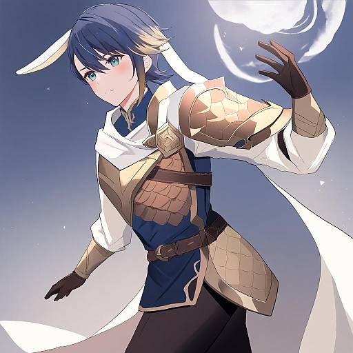 Illustration of Alfonse (fire emblem), fire emblem in the style of Tsuruse