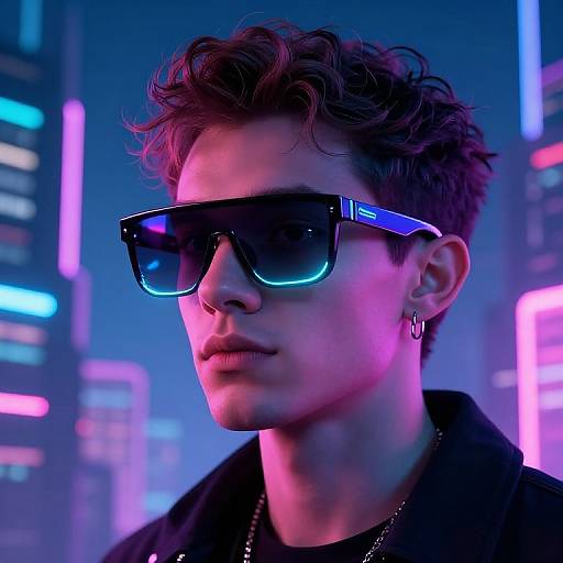 Futuristic Neon Eyewear of Mr Beast