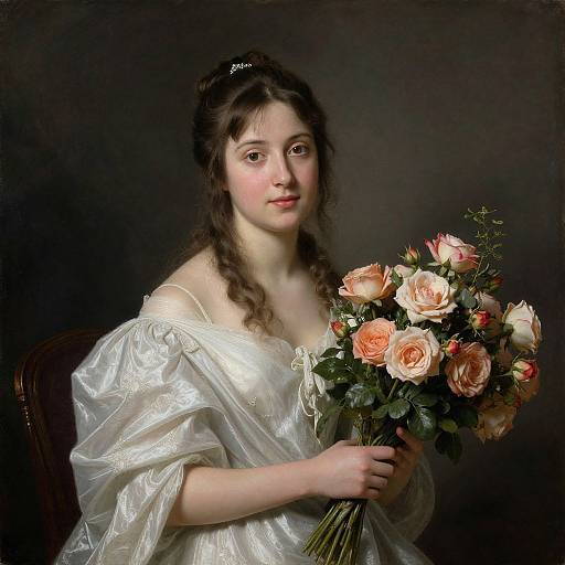 Francois Boucher's Woman with Roses