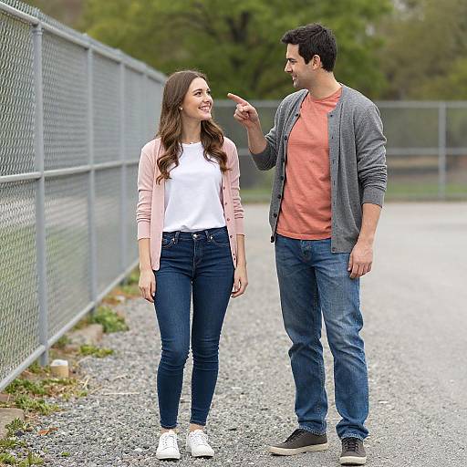 Couple in a Natural Gravel Setting