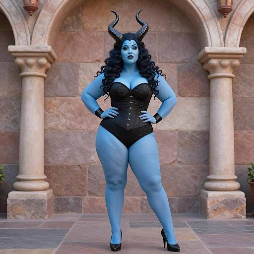 Plus-Size Ursula Inspired Fantasy Cosplay