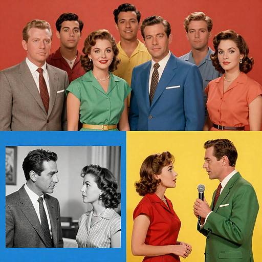 Retro Movie Poster with Vibrant Photos