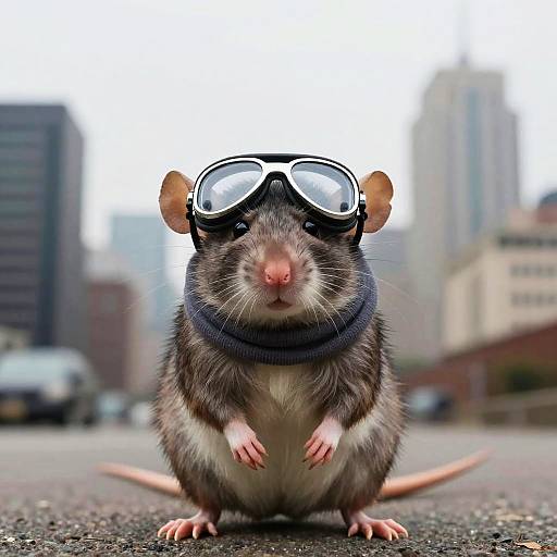 Cheeky Caricature of Playful Rat