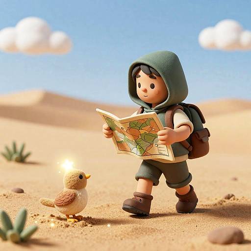 Desert Scout and Sand-Sprite Adventure