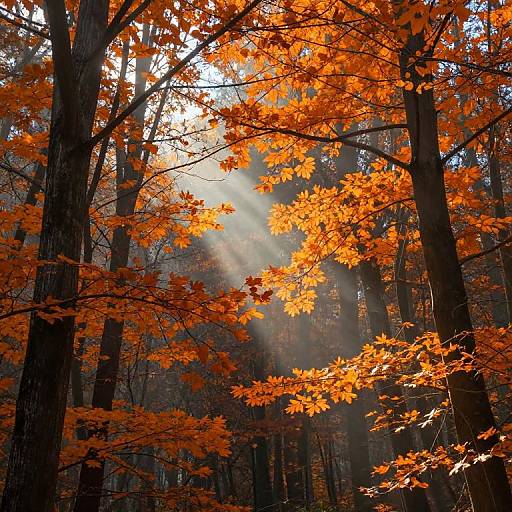 Autumn Arancioni Forest Scene