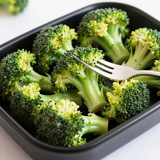 Vibrant Close-Up of Steamed Broccoli