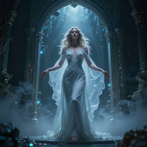 Goddess of Illusion in Magical Doorway