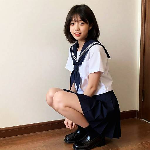 Photorealistic Adult School Uniform Portrait