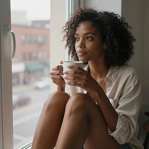 Intimate Portrait of a Relaxed Woman