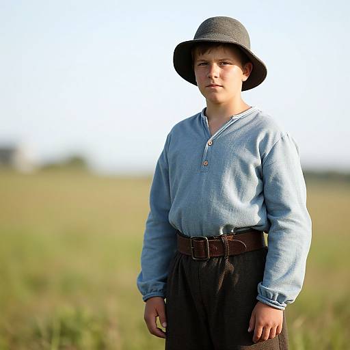 Realistic Amish Man Costume Portrait