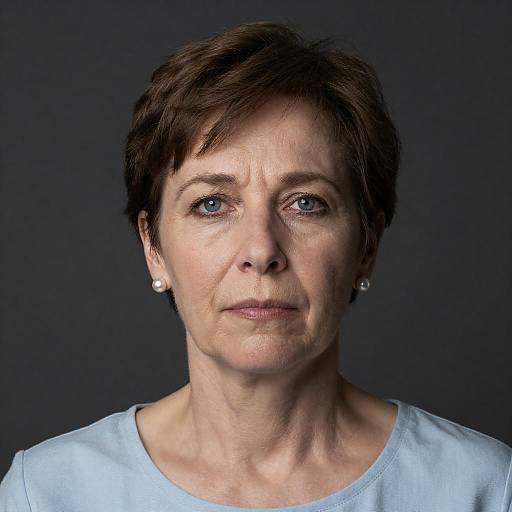 Somber Portrait of a Middle-Aged Woman