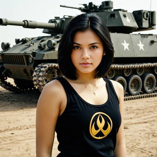 Military Tank with Princess in Dress