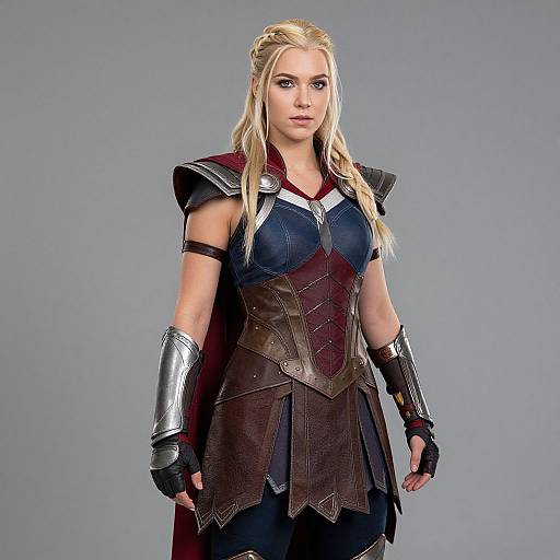 Girl in Kratos Costume Armor