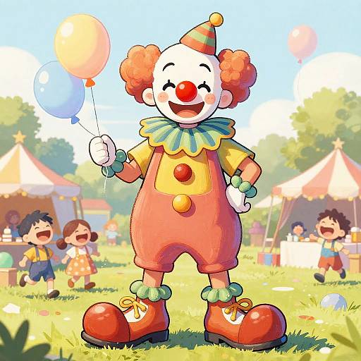 Whimsical Clown Caricature Festival
