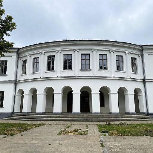 Elegant Classical Architecture with Nature