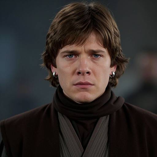 Realistic Crying Jedi Boy Portrait