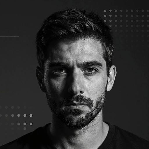 High-Contrast Intense Portrait