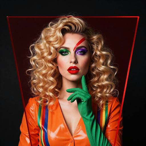 Vibrant Portrait of a Stylish Woman