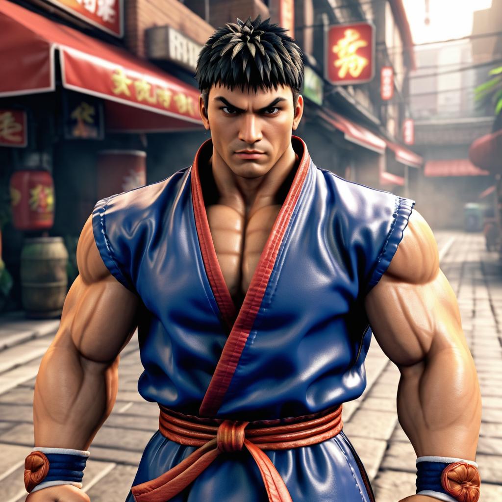 Photorealistic Ken from Street Fighter