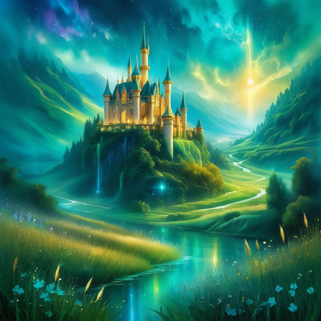 Majestic Castle in a Serene Valley