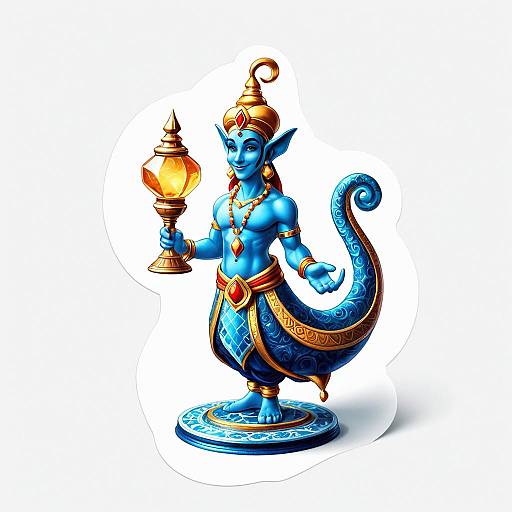 Isometric Genie Lamp Resin Sticker Sheet