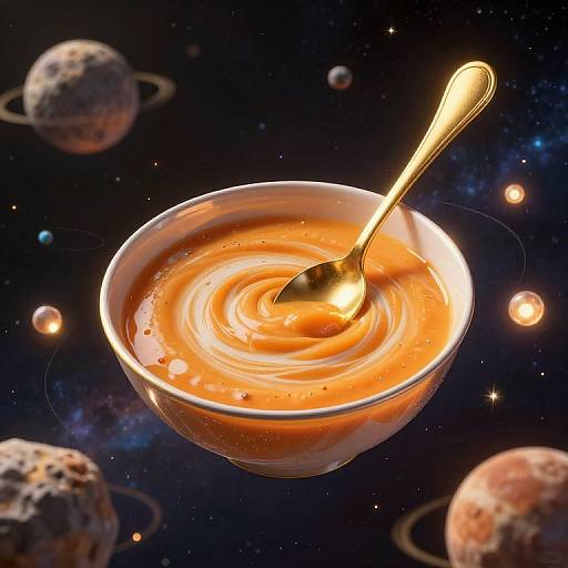 Cosmic Bowl with Orbiting Planets