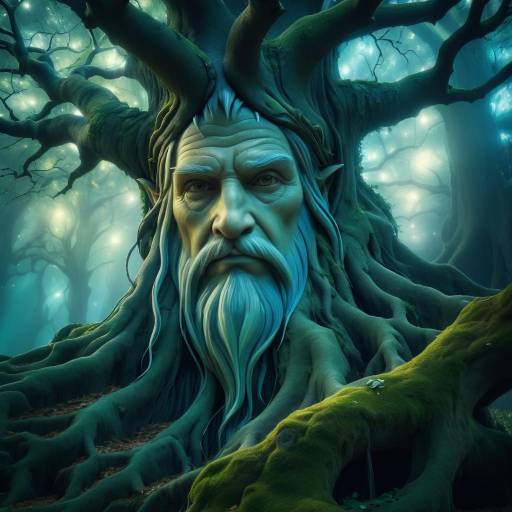 Mystical Old Tree in Enchanted Grove
