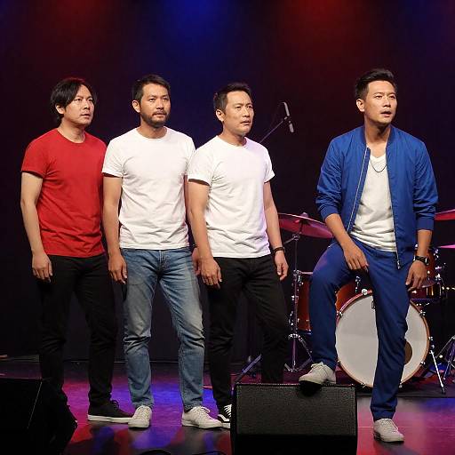 Live Rock Band Performance on Stage