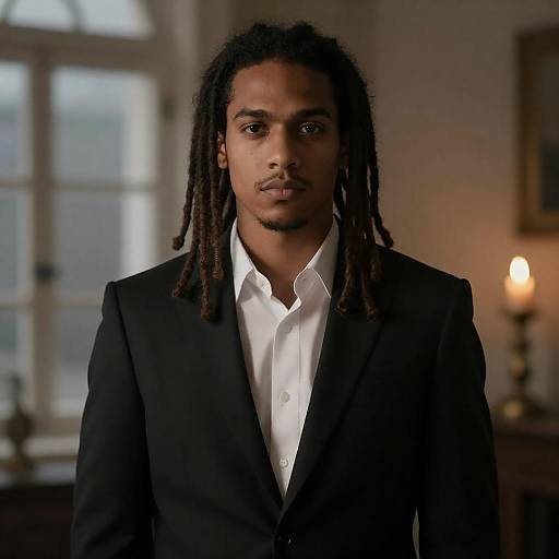 Candlelit Portrait: Young Man in Suit